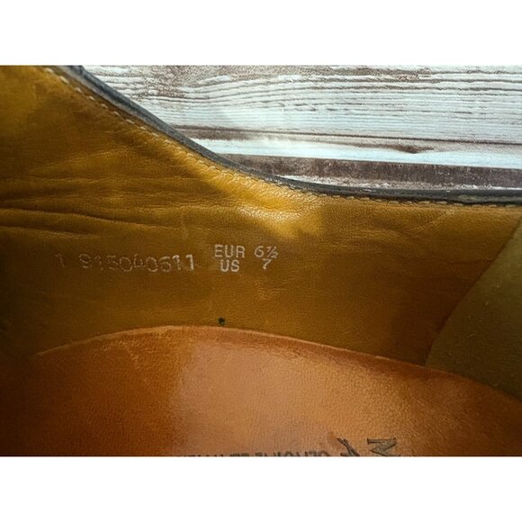 Mephisto Marlon Pebbled Leather Derbys shoes Size 7 color Black made in France - Picture 11 of 11